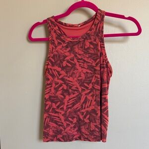 lululemon athletica Red Patterned Tank Top